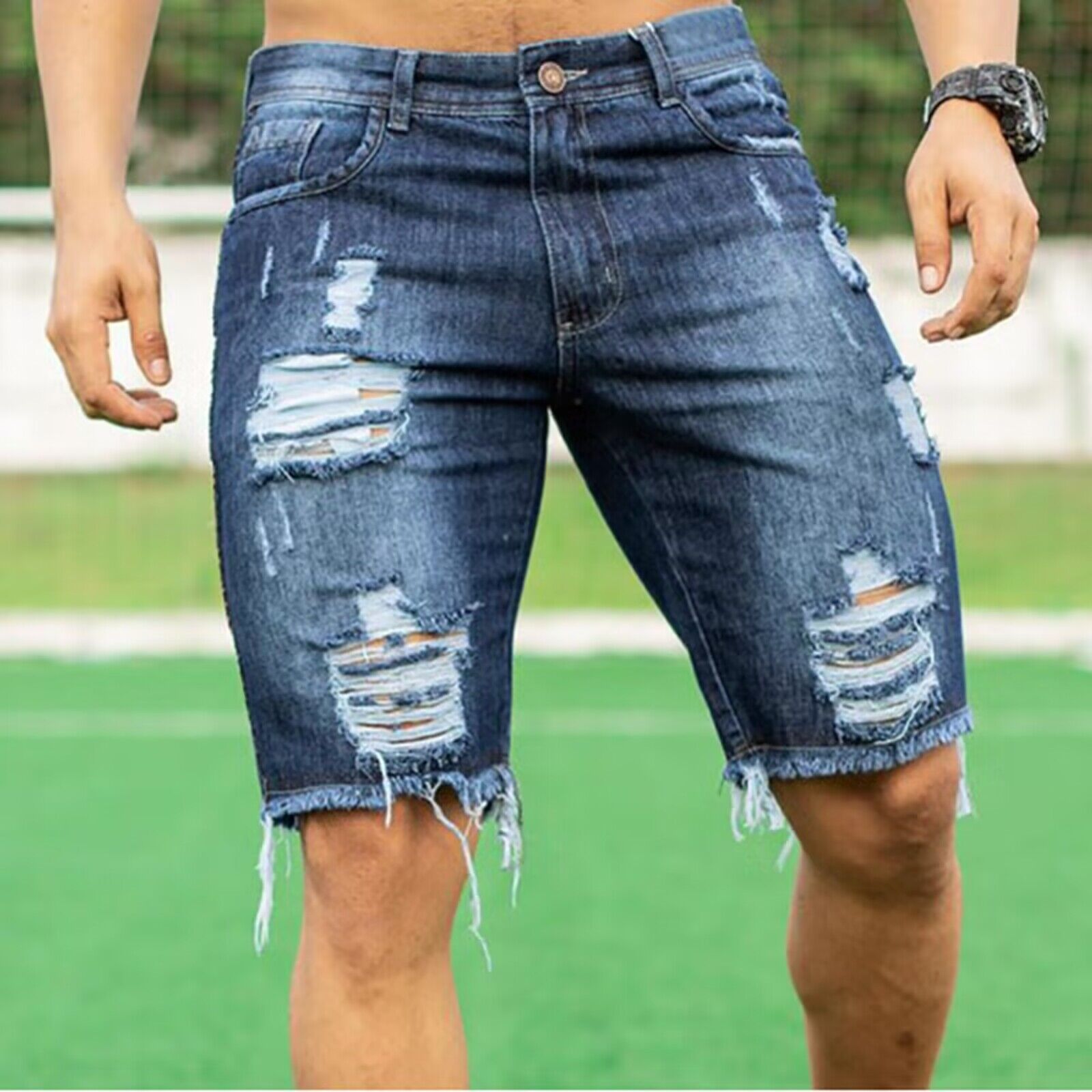 Title 4, Heren Denim Shorts Nieuwe Mode Zomer Comfortabe...