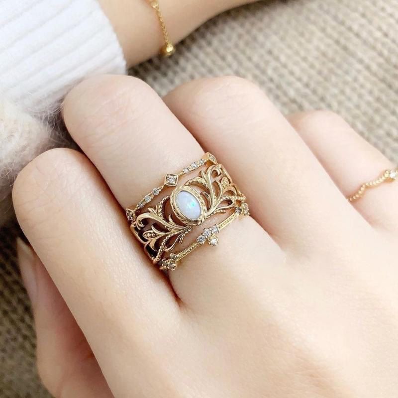 Title 2, Damen Fashion Persönlichkeit Opal Ring