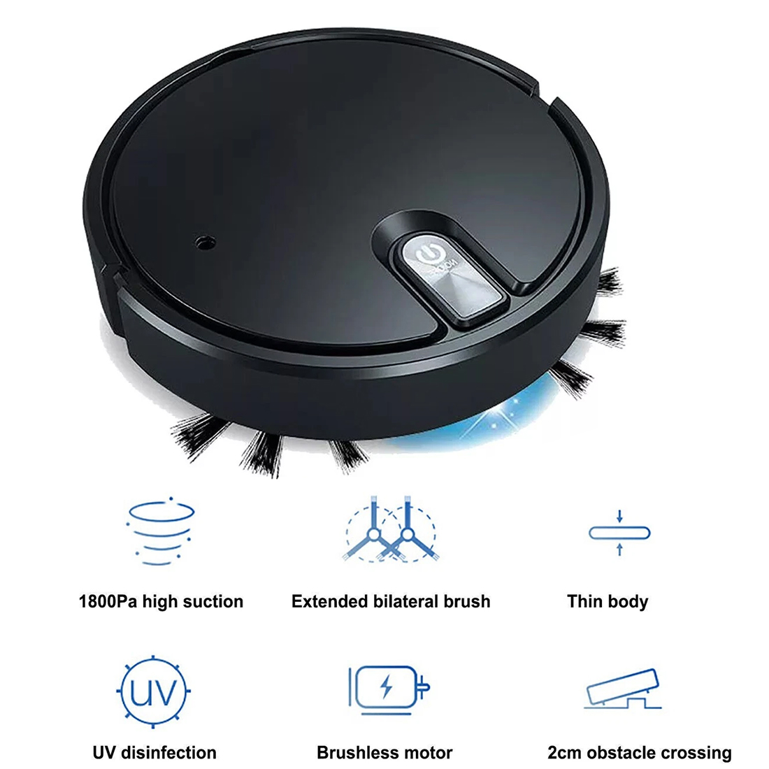 NEW Smart Robot Vacuum Cleaner Automatic Sweeper Floor Clean Rechargeable UK 6