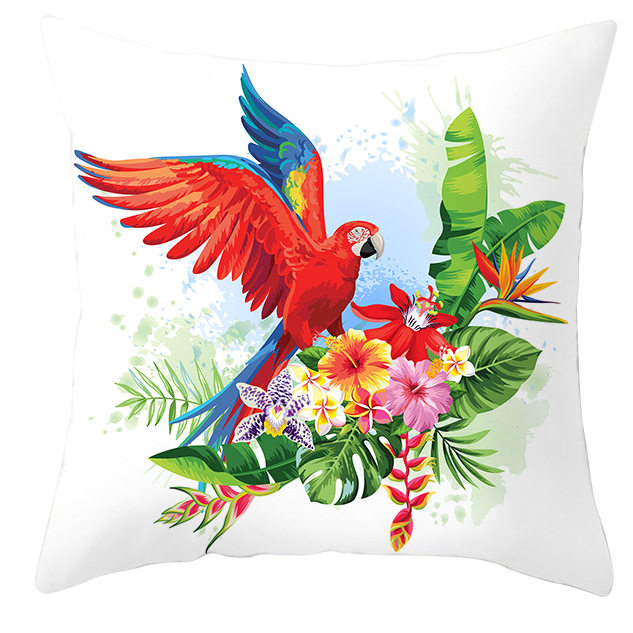 Title 1, Housse de coussin perroquet oiseau plantes trop...