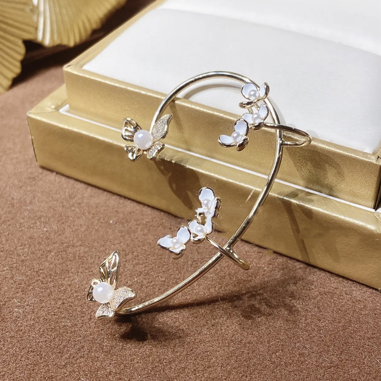 Summer Sweet Flower Butterfly Zircon Earrings