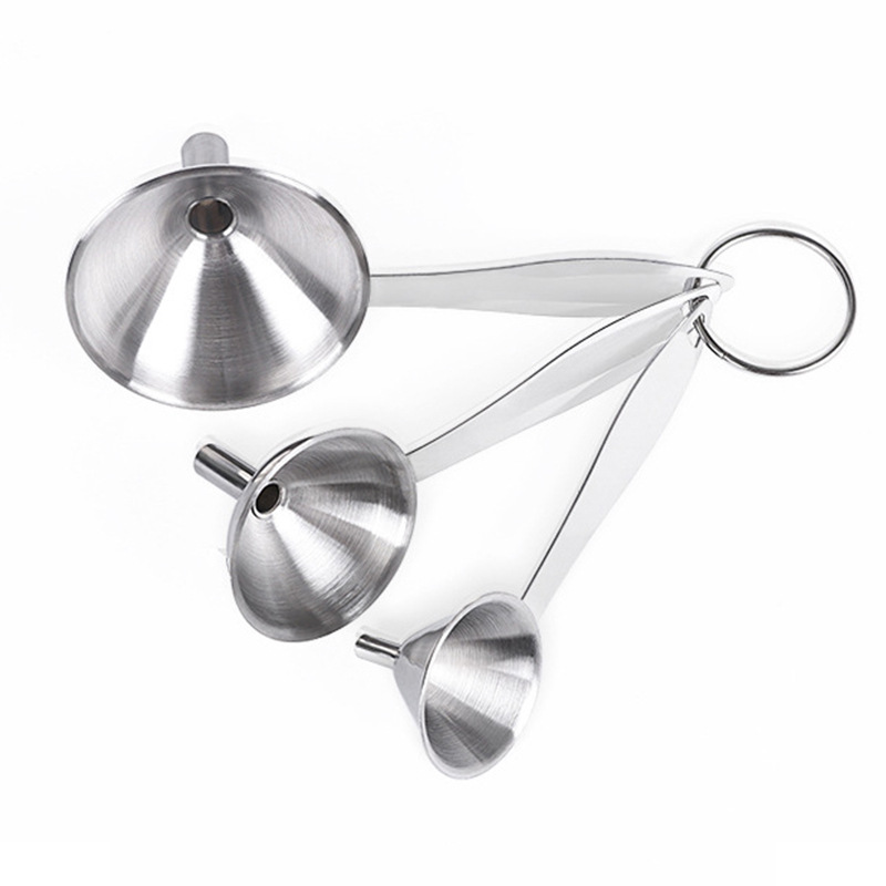 Title 1, Stainless Steel Funnel Three Piece Mini Funnel