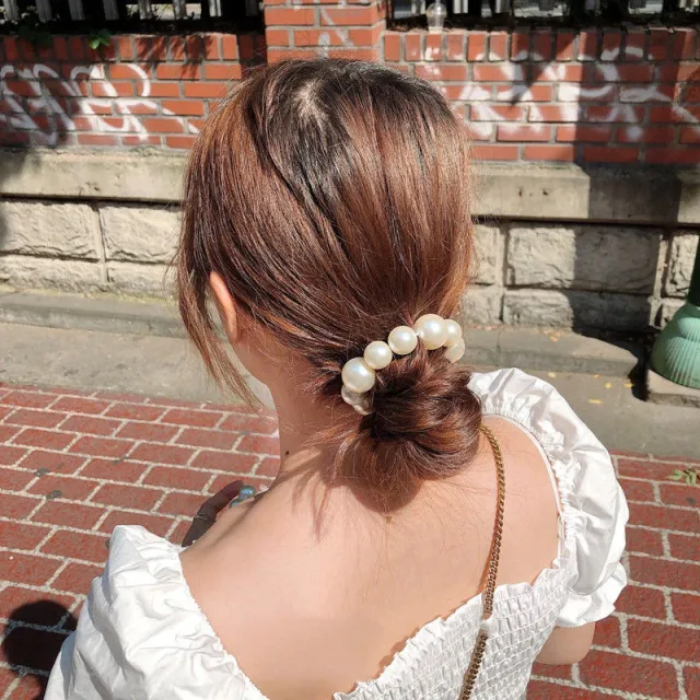 Two purpose Big Pearl Hair Band And Ponytail Size Pearl 14Mm Plus 10Mm - Shop at LoveMi
