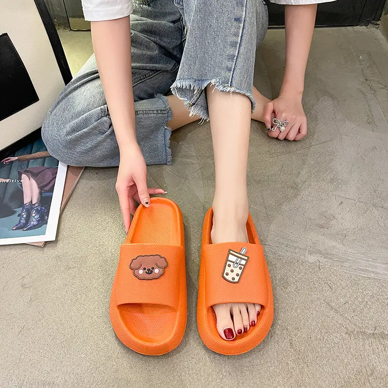 Indoor Wear Light Cute Soft Bottom Household One-word Slippers