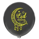 12Black Eid Moon Latex Ball