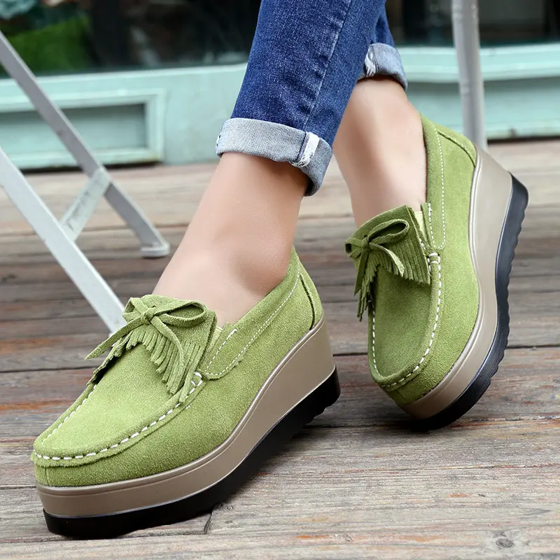 New Tassel Bow Design Shoes for Woman Fashion Thick