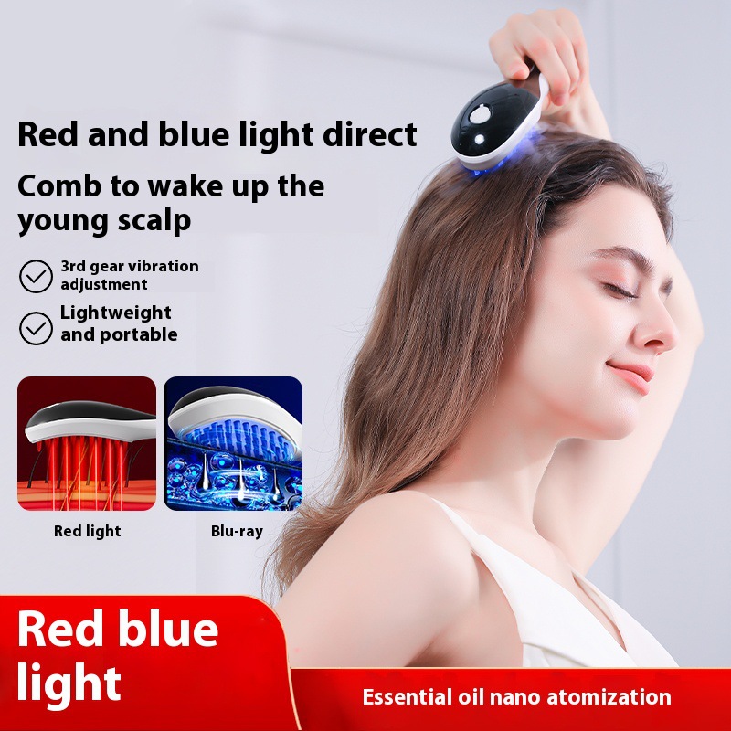 Electric Scalp Massage Comb With Red Light Therapy & Spray, Meridian Head Massager For Hair Care & Scalp Relaxation 6