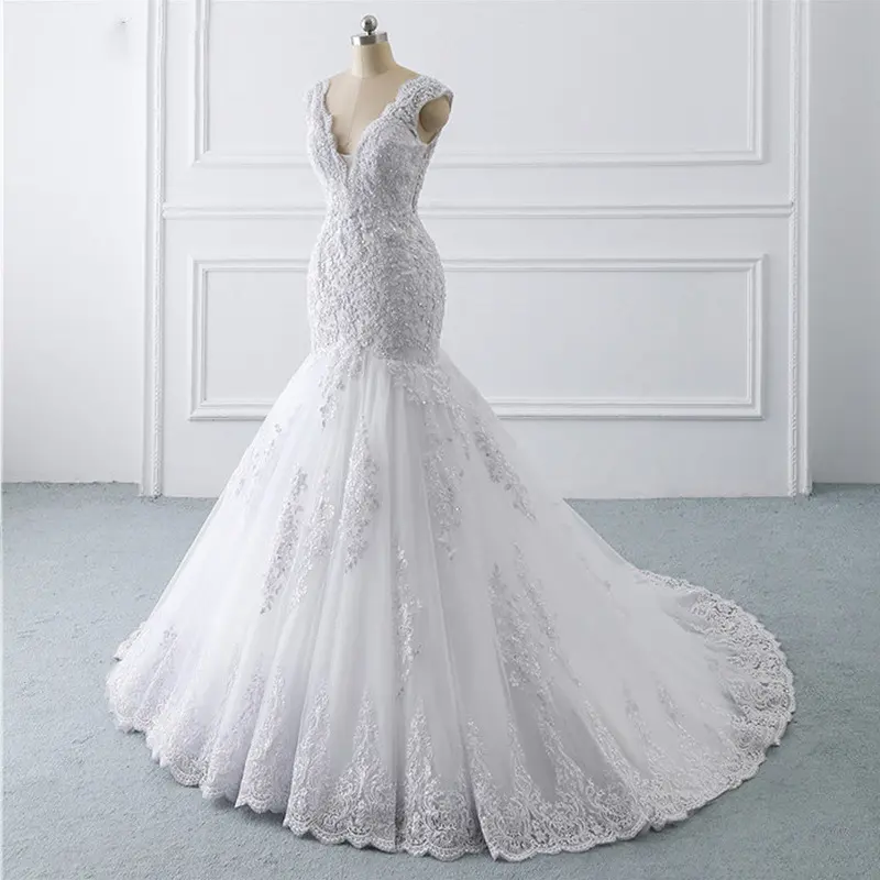 Mermaid Light Wedding Dress Sexy Trailing Luxury Sen Is