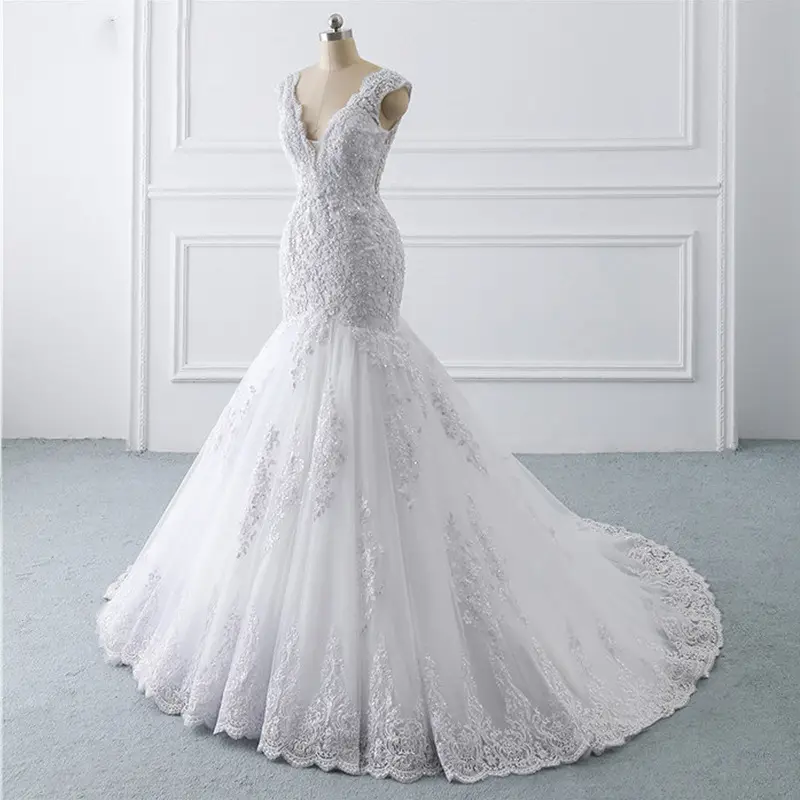 Mermaid Light Wedding Dress Sexy Trailing Luxury