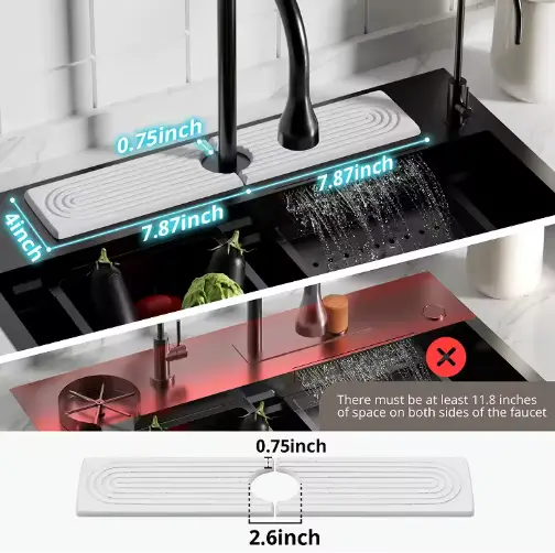 Diatomaceous Earth Sink Tray Stone Home Sink Caddy Kitchen Instant Dry Sink Organizer