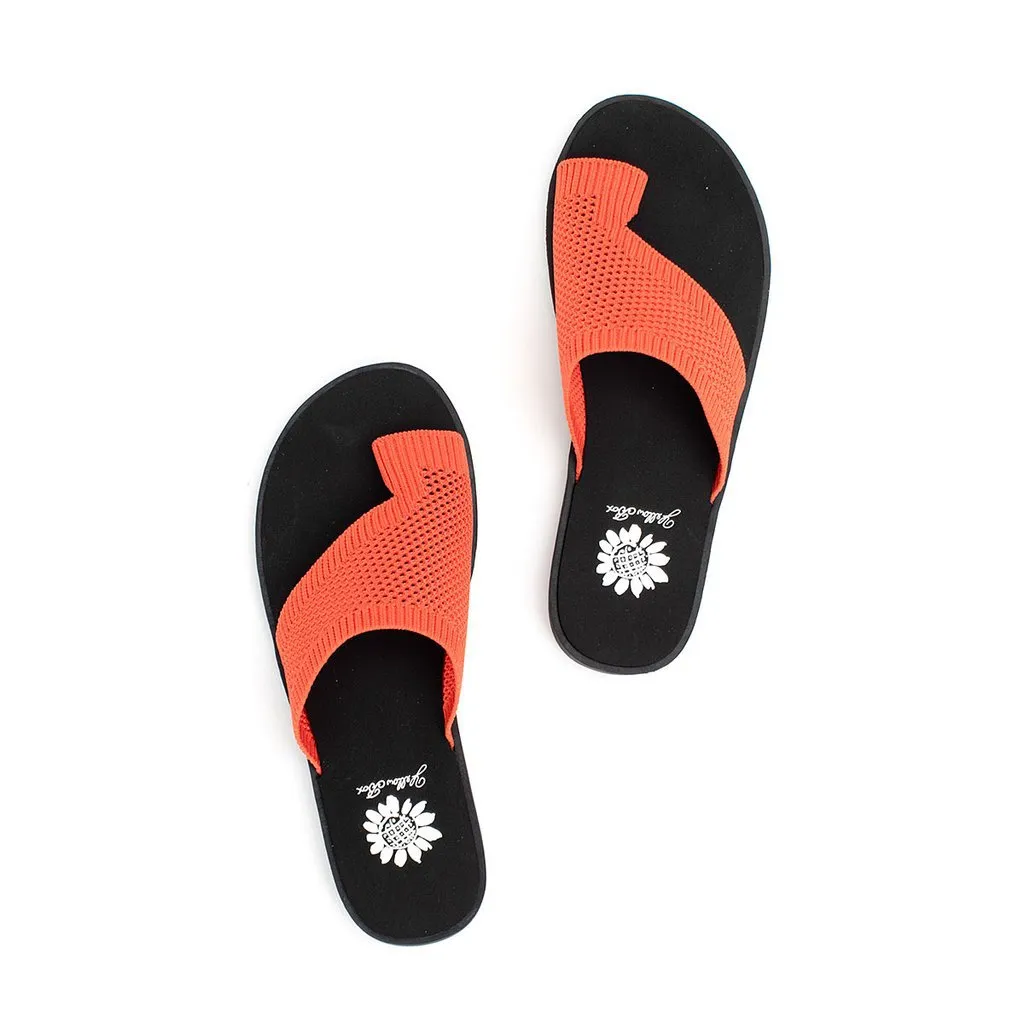 Stretch Fly Woven Breathable Women's Sandals - Orange