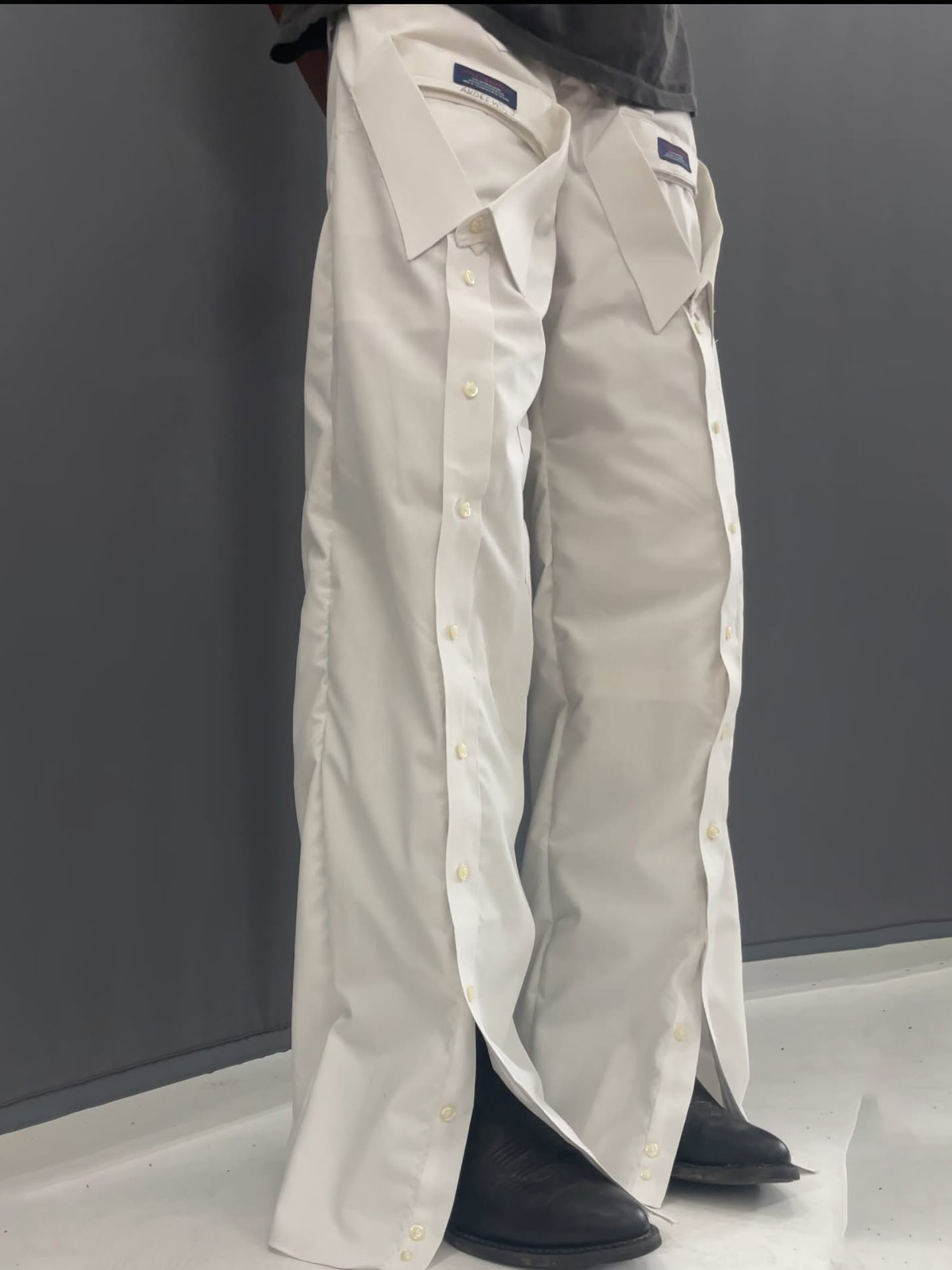 White Single Breasted Pants