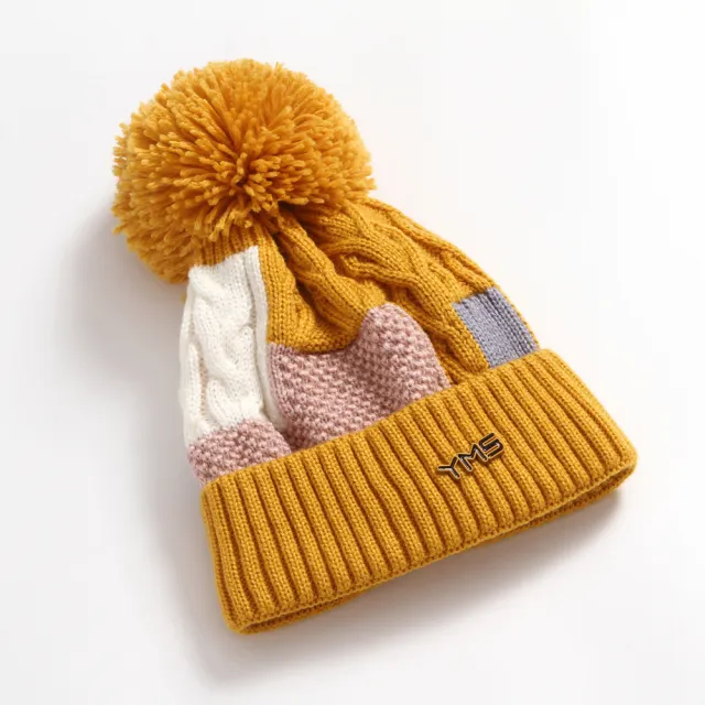 Women's Fashion Wool Fleece Warm Square Color Hat Yellow - Shop at LoveMi