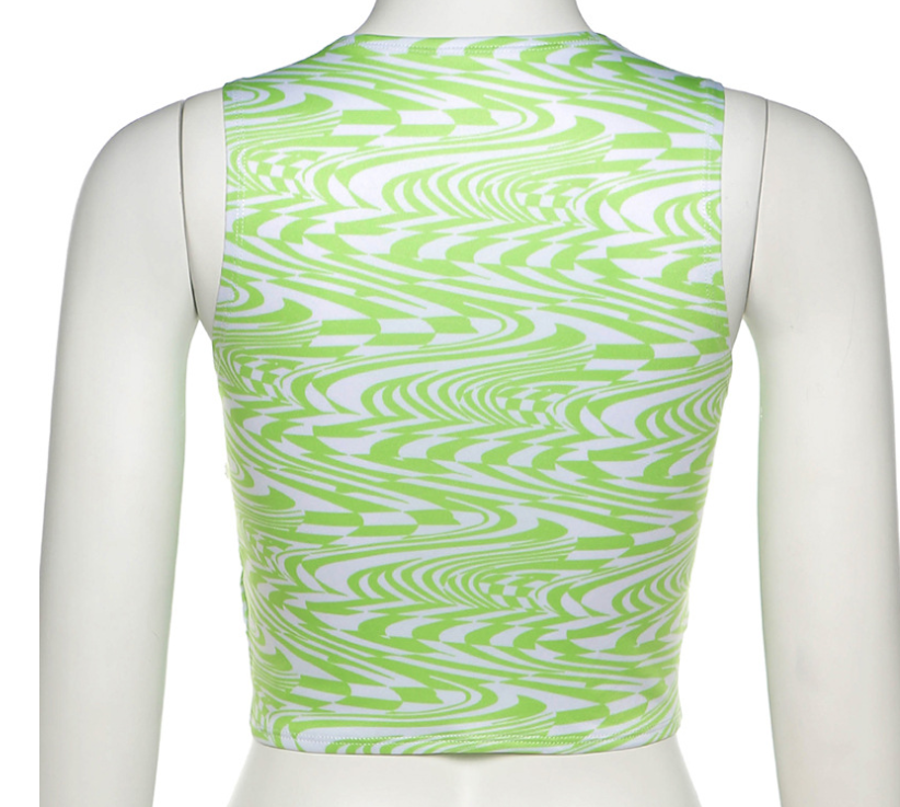 Round Neck Exposed Navel Slim Slimming With A Small Vest