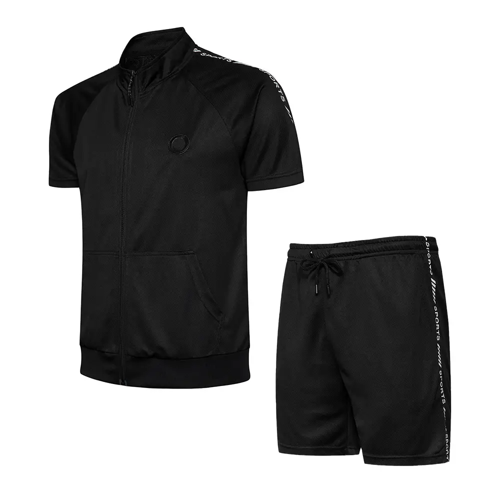 Sports Short Sleeve Men's Plus Size Cross-border Cardigan With Contrasting Lines