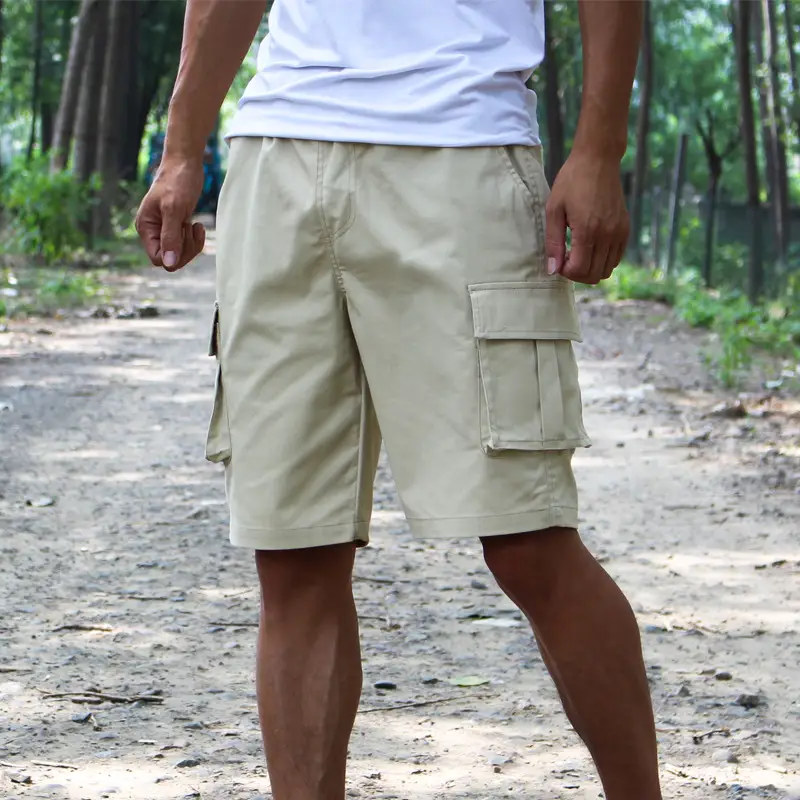 Summer Men's Plus Size Stretch Casual Pants Overalls Shorts