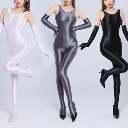 Backless Zipper One-piece Tight-fitting And Shiny Body Toning Socks