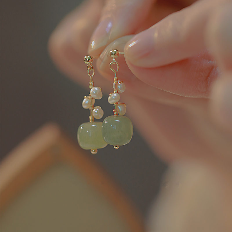 Title 5, Fashion Hetian Jade Earrings Girl