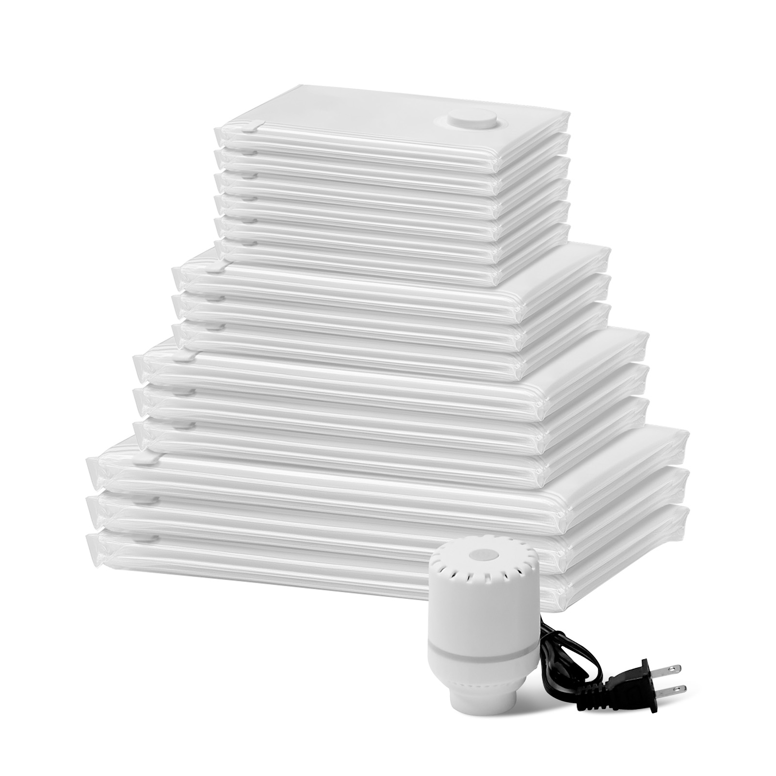 15 Pack Vacuum Storage Bags With Electric Pump, Space Saver Bags Compression For Comforters And Blankets, Sealer Clothes Storage Travel Essentials image 6