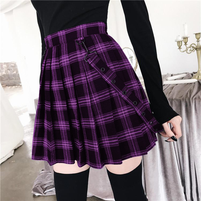 High Waist A Line Pleated Skirt