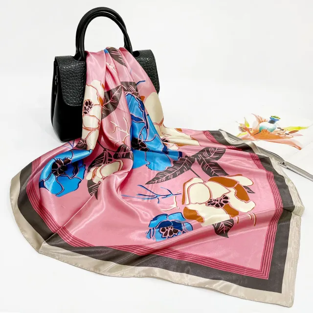 Spring And Autumn New 90cm Silk Scarf Silk Square 16Style - Shop at LoveMi