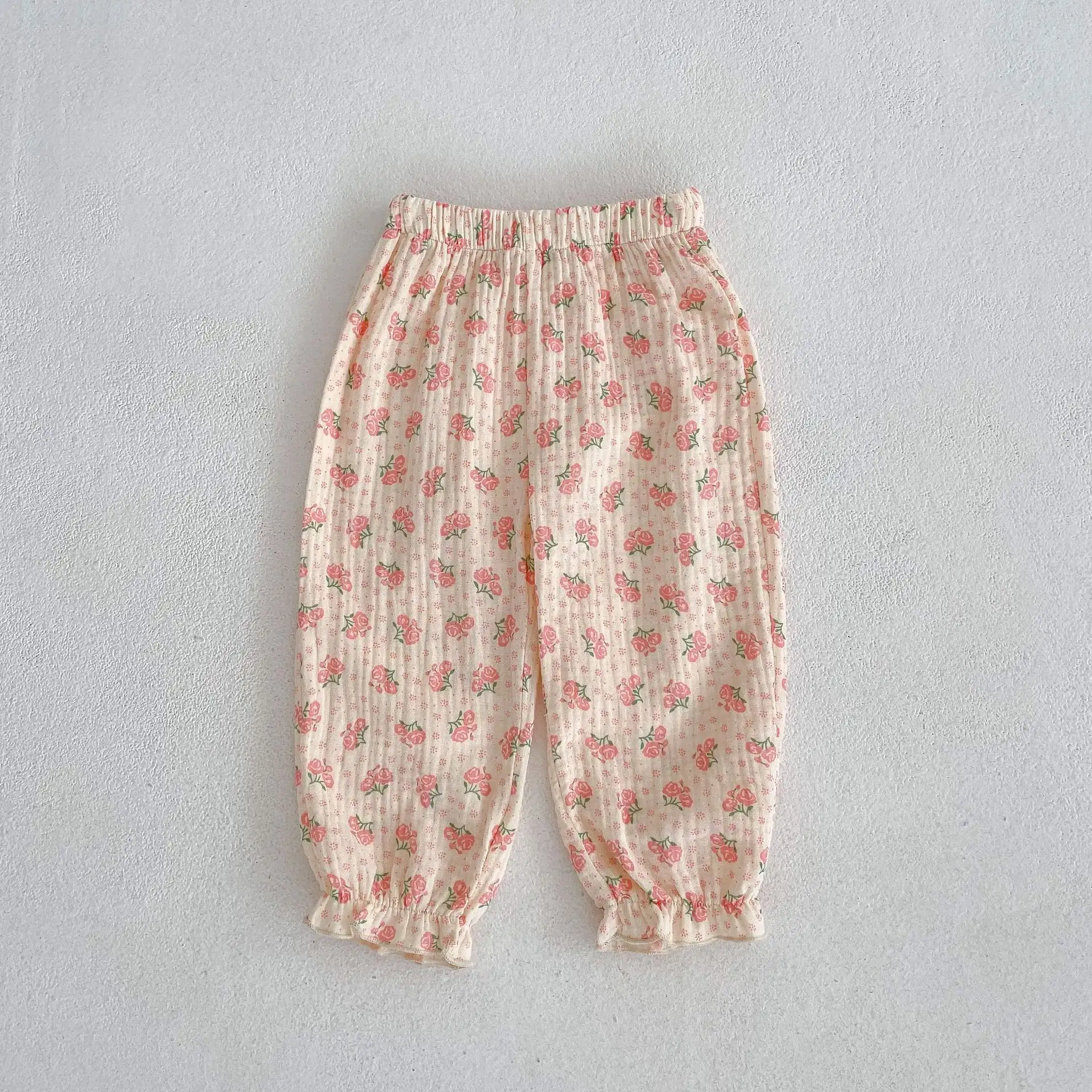 Versatile Floral Cotton Pants Mosquito Prevention