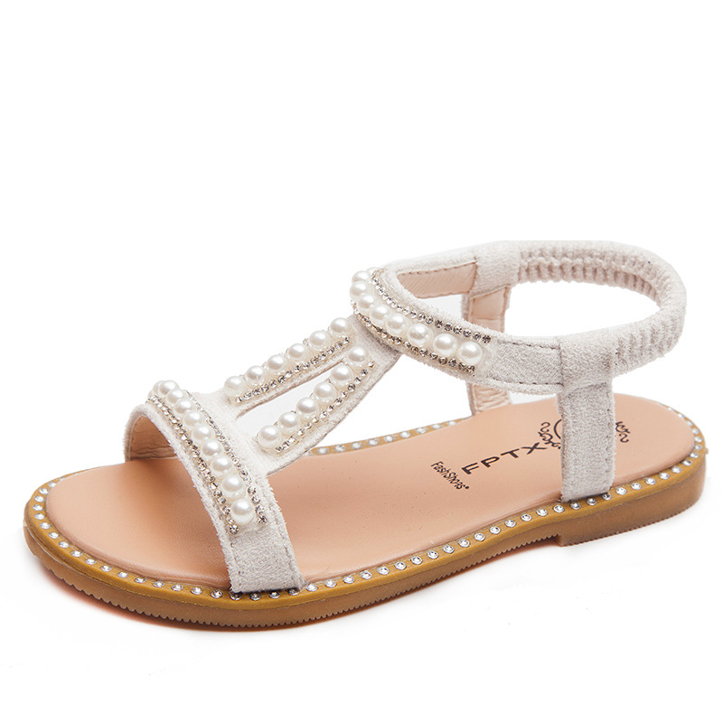 Title 6, Summer Girls Pearl Toe Princess Sandals