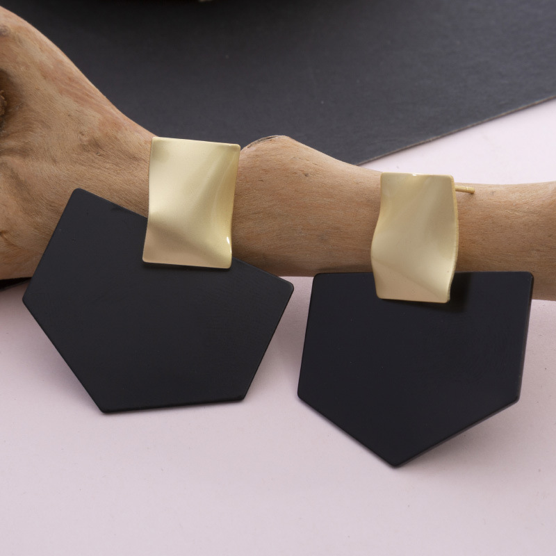 Irregular Geometric Earrings Women's Temperament Cold Wind