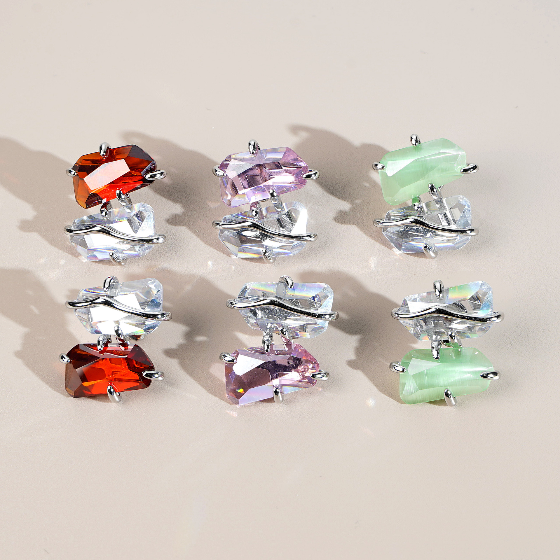 Женские серьги Spar с цветком персика