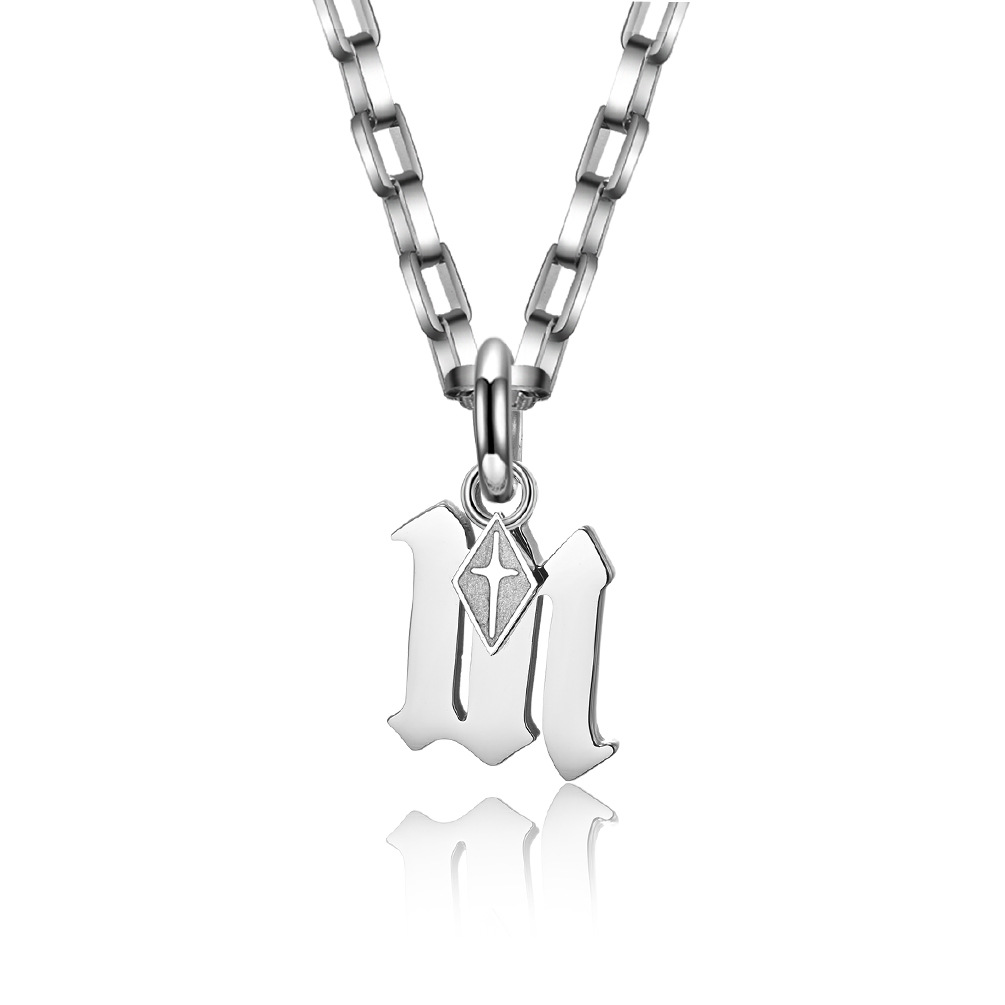 Frosty And Neutral Wind Titanium Steel Letter Necklace