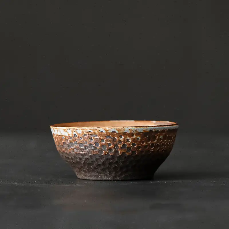Vintage Ceramic Tea Cup With Dish Creative Painting Glaze