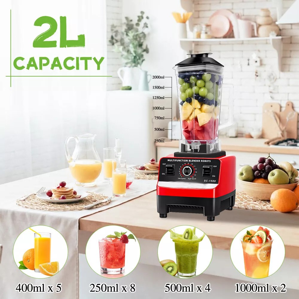 Mélangeur commercial 2xcups, robot culinaire, smoothie, presse-agrumes