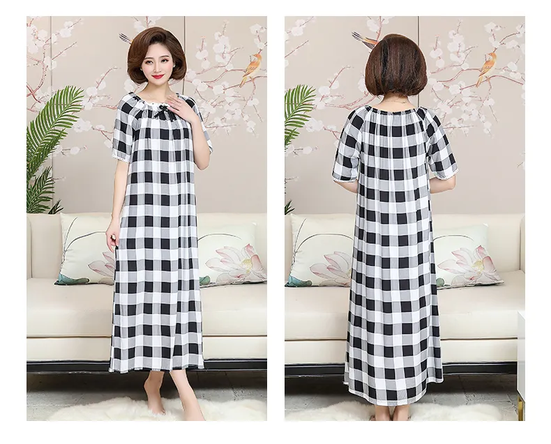 Large Size Pure Silk Long Nightdress Female Summer - White