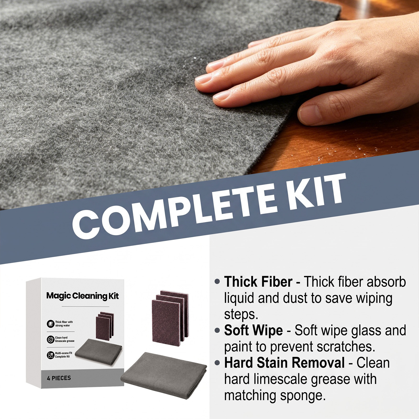 Amazing Cleaning Kit Multifunctional Whole House Cleaning Tool, A Must-Have For Lazy People - Stain Removal And Cleaning — foto 5
