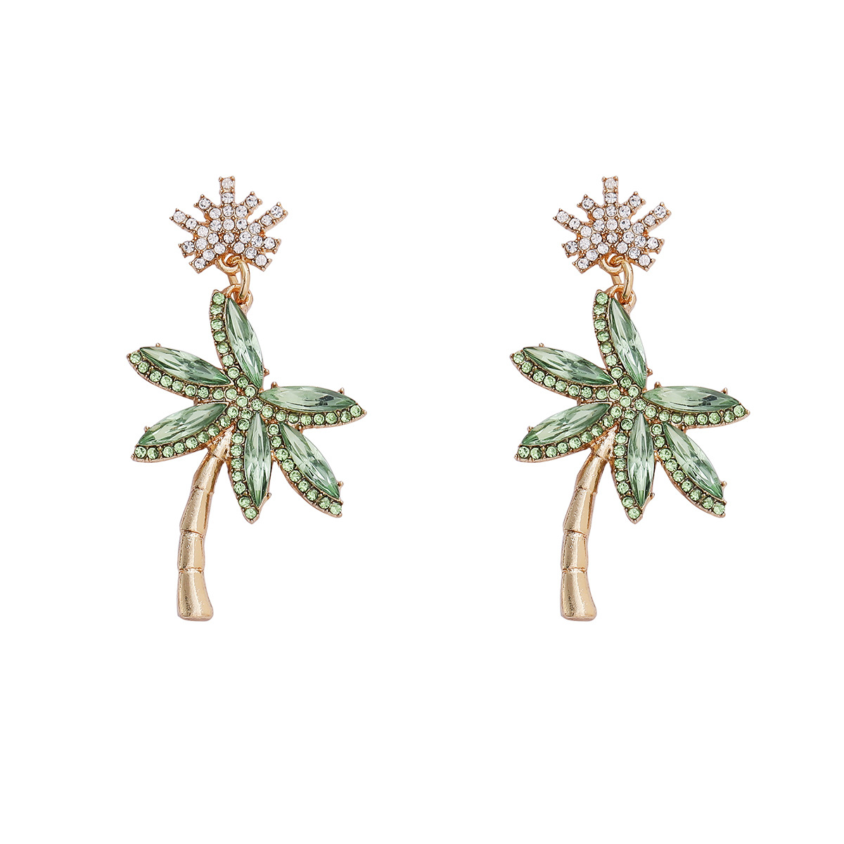 Title 2, Bohemian Beach Style Alloy Coconut Tree Earrings