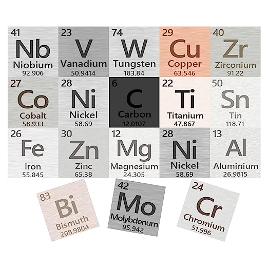 Metal Element Cube High Purity - Periodic Table Of Elements Collection for Element Collections Hobbies - Pure Tungsten Cube - Iron - Aluminum - Bismuth