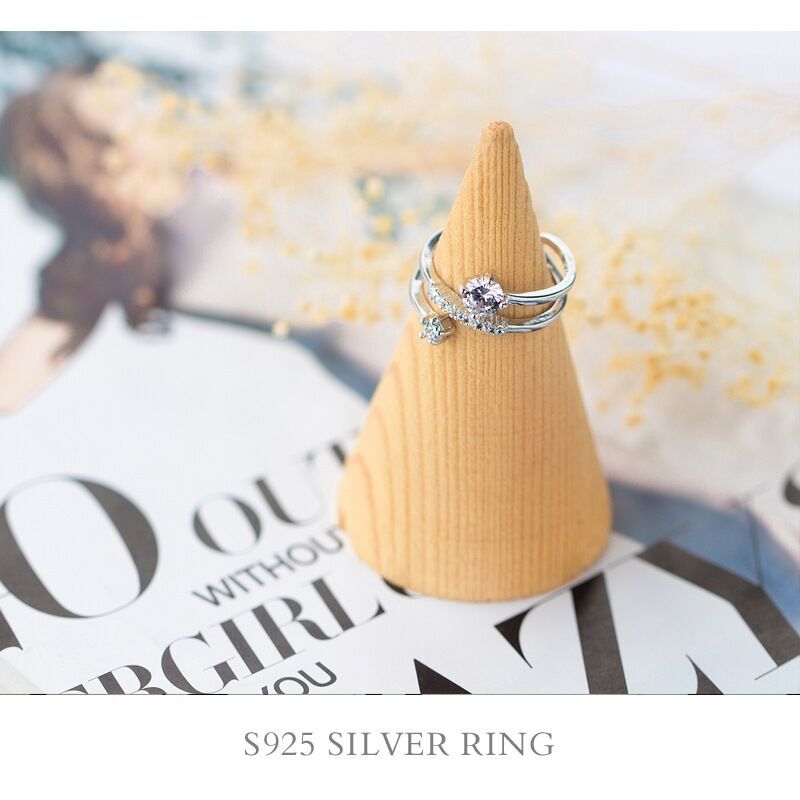 Women's Simple Three-layer Diamond Ring