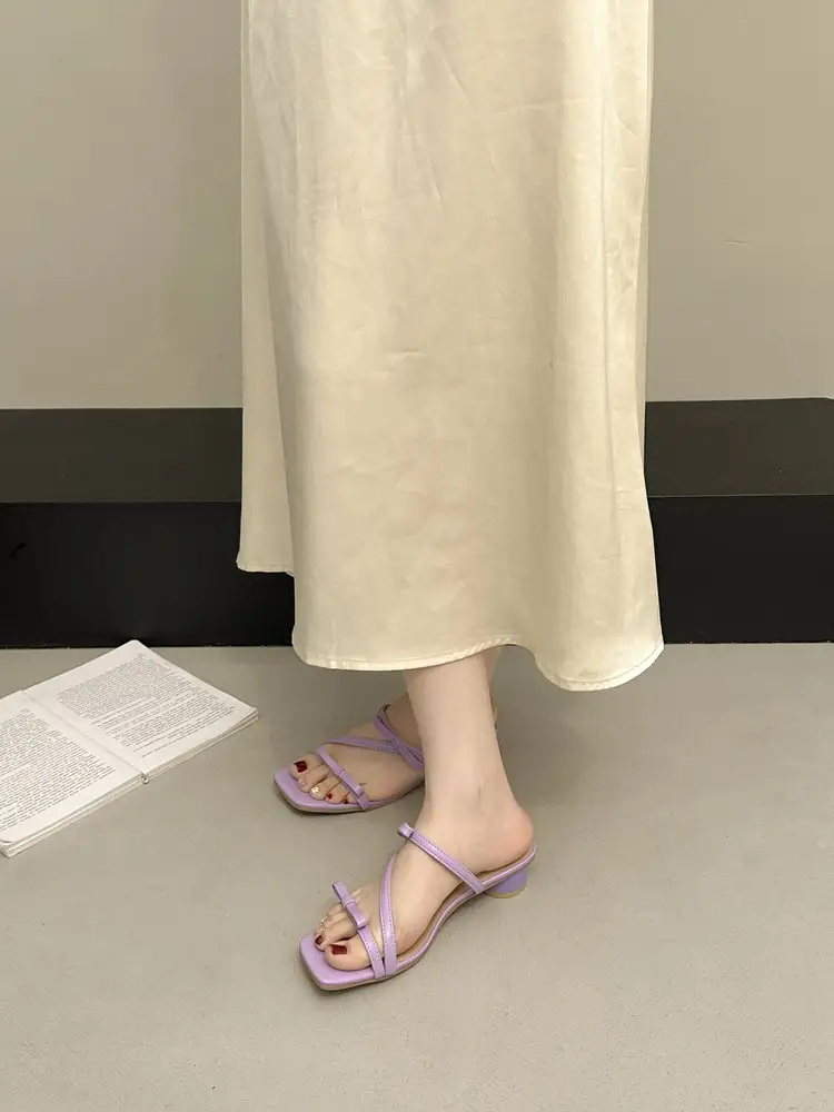 Women Height Increasing Block Heel One Strap