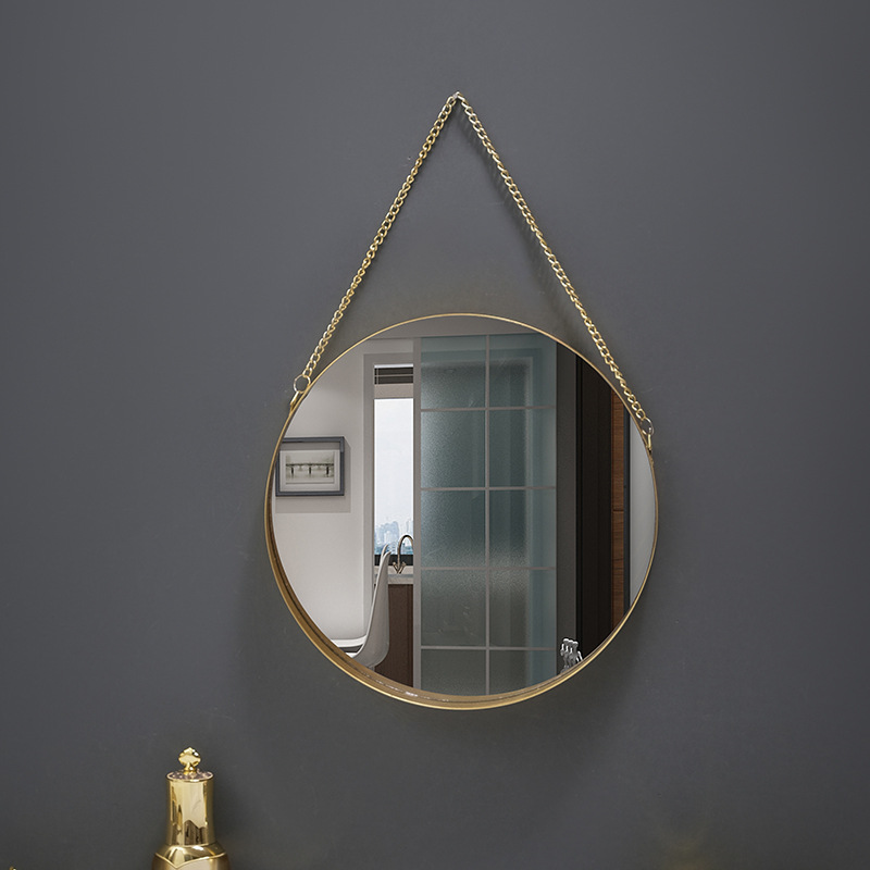 Round Wrought Iron Wall Mirror, picture 2 of 8