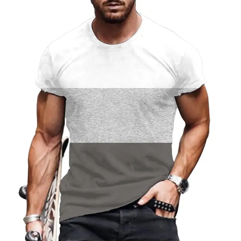 European And American Men's New Printed Round Neck T-shirt