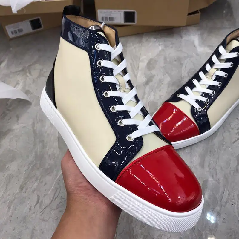 Men's High Top Casual Board Shoes Crocodile Pattern Sports