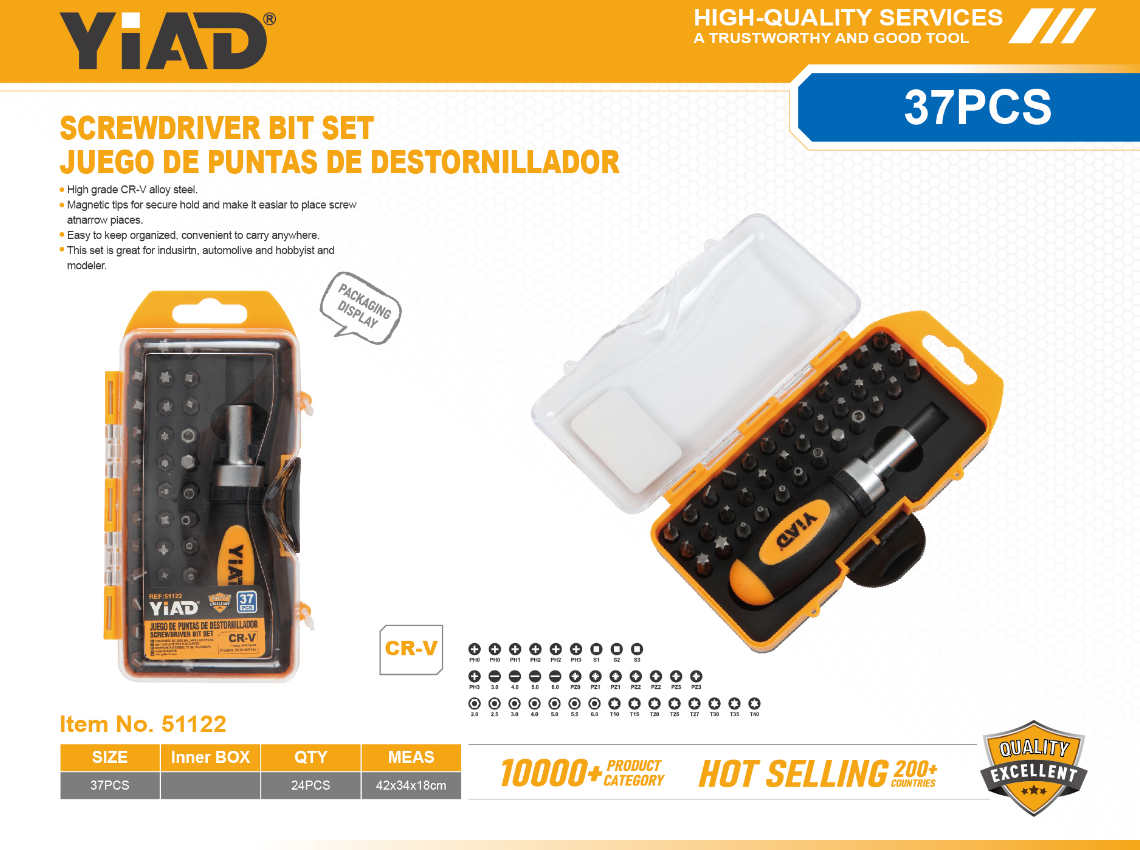 37pcs, Screwdriver Bit Set -Only Support Self-pickup, Free Shipping Price Is Anti-auction Pric