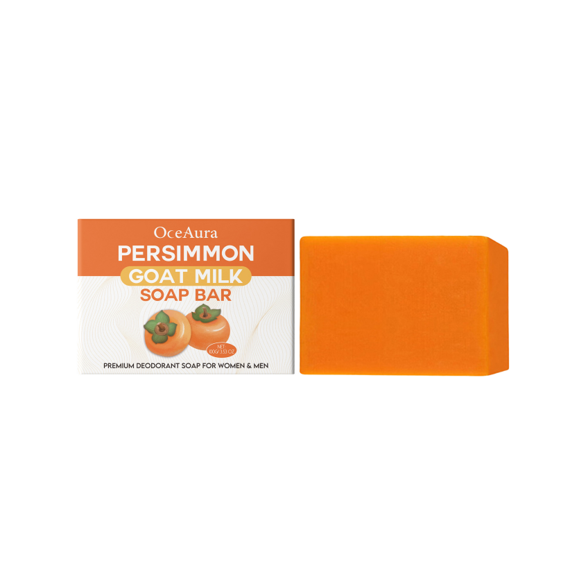 OceAura Persimmon Goat Milk Body Soap Moisturizing, Moisturizing, Gentle Cleansing, Fragrant, Softening, Skin Care Soap 1Pcs - Shop at LoveMi
