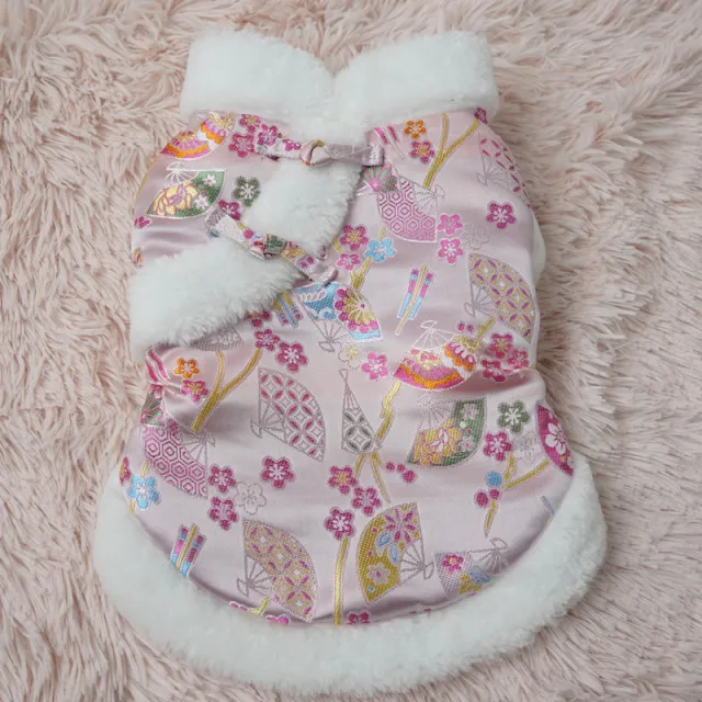 New Year Pet Cotton Clothes Thicken And Keep Warm Pink - Shop at LoveMi