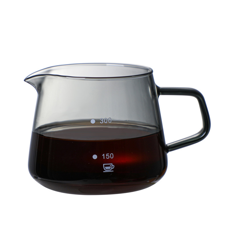 400ml clear black pot