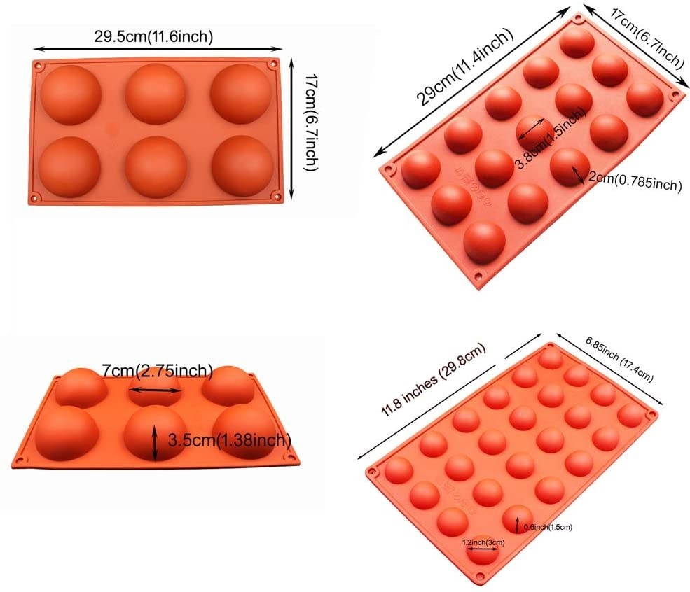 DIY Silicone Cake Mold With Hole Large Semi-circle Dome