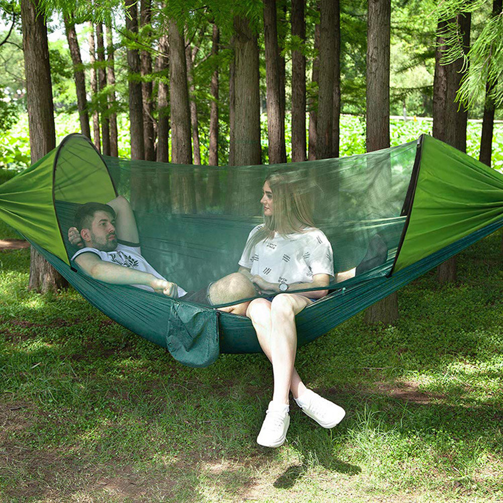 Hamac de camping double avec moustiquaire à ouverture rapide 3