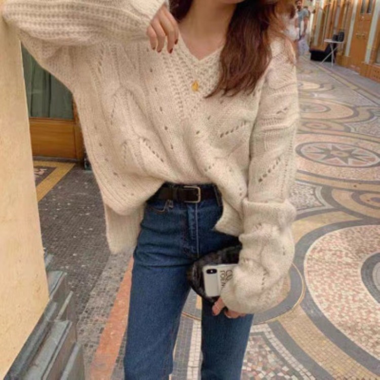 Title 2, Temperament All-match Small Hollow Pullover Jap...