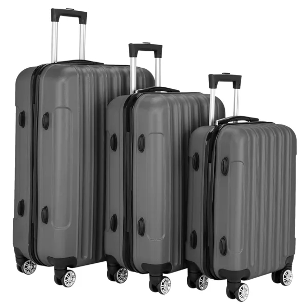 3-in-1 Multifunctional Large Capacity Traveling Storage Suitcase Luggage Set Dark Gray — foto 13