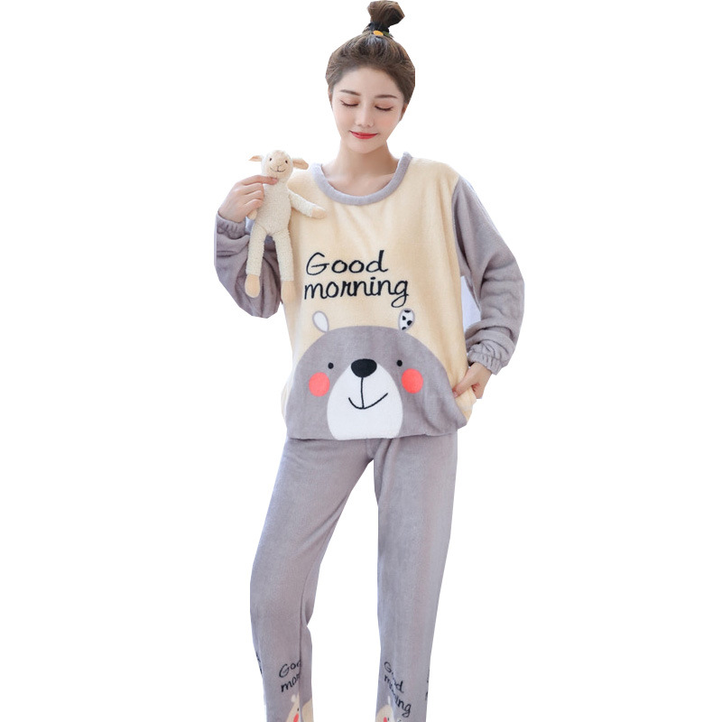 Title 4, Female Winter Cute Cartoon Pattern Mink Velvet ...